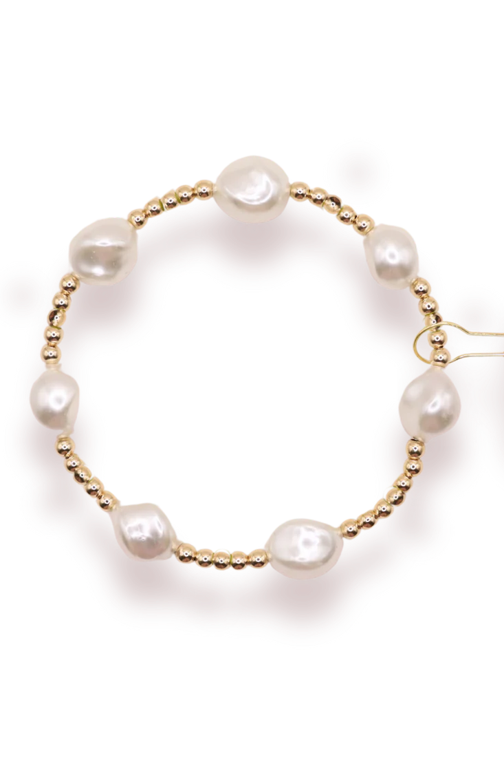 Sadie Pearl Bracelet in Gold