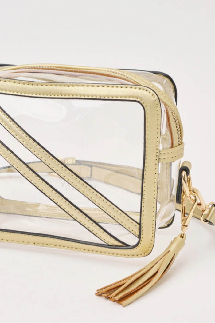 The Cline Gold Clear Stadium Crossbody