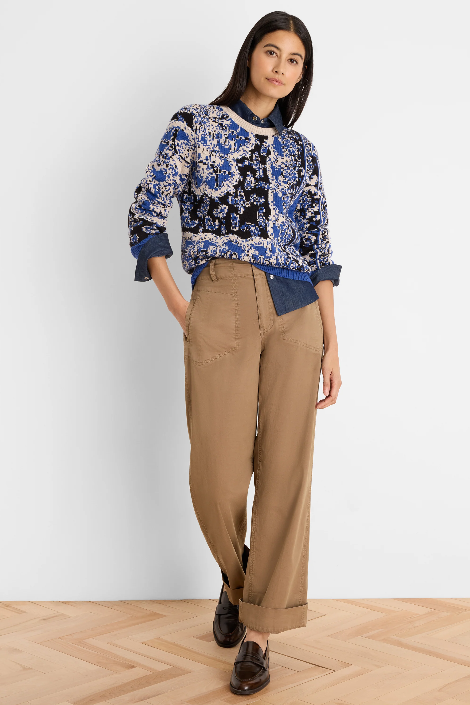 Bandana Jacquard Sweater