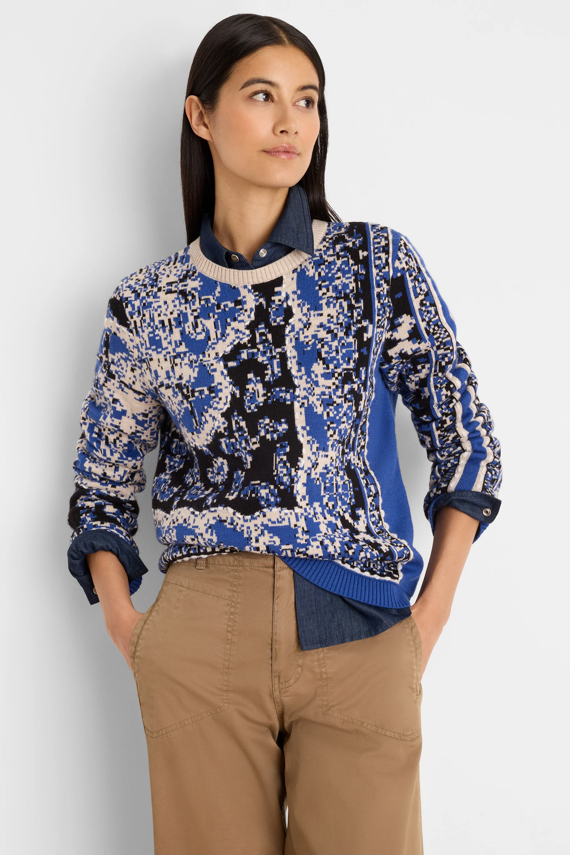 Bandana Jacquard Sweater