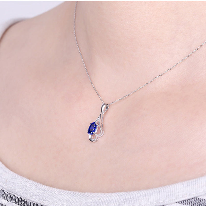 Blue Tanzanite Crystal Diamond Colored Gems Earrings