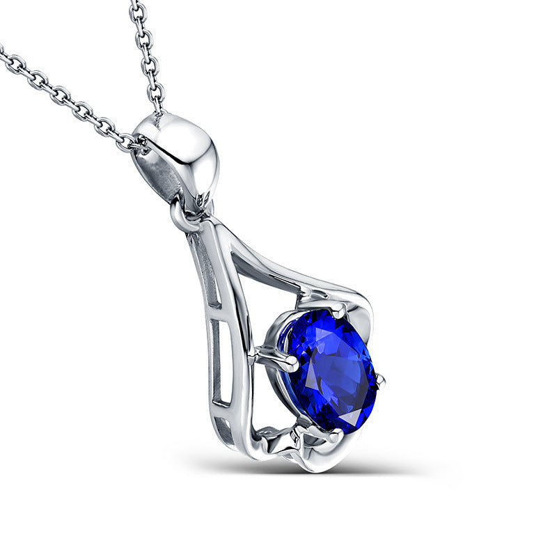 Blue Tanzanite Crystal Diamond Colored Gems Earrings