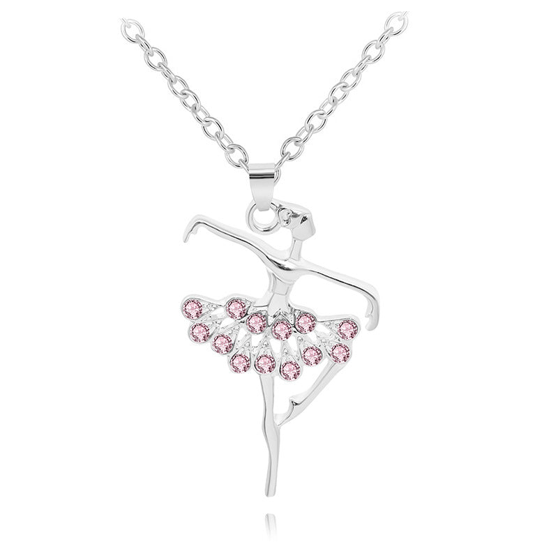 Style Simple Fresh Pink Diamond Clavicle Necklaces