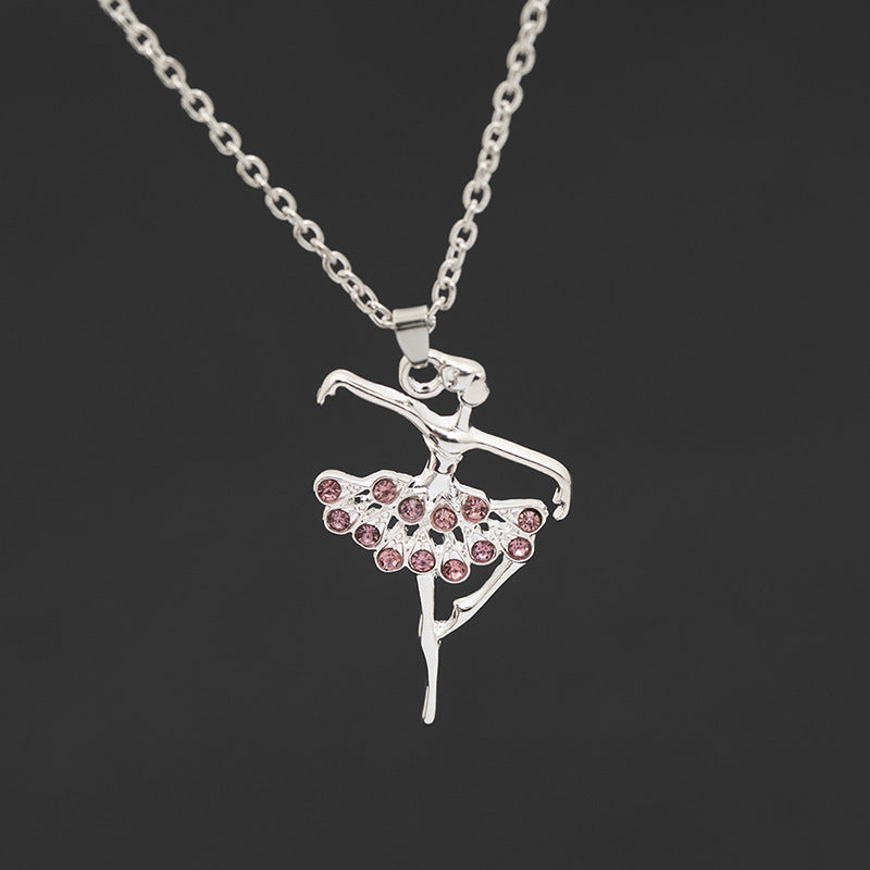 Style Simple Fresh Pink Diamond Clavicle Necklaces