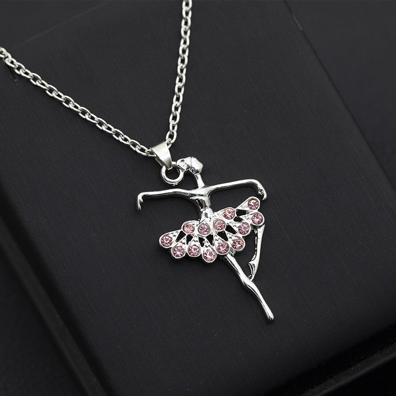 Style Simple Fresh Pink Diamond Clavicle Necklaces