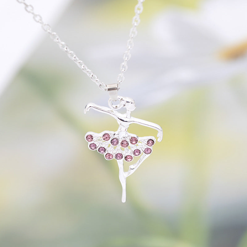 Style Simple Fresh Pink Diamond Clavicle Necklaces