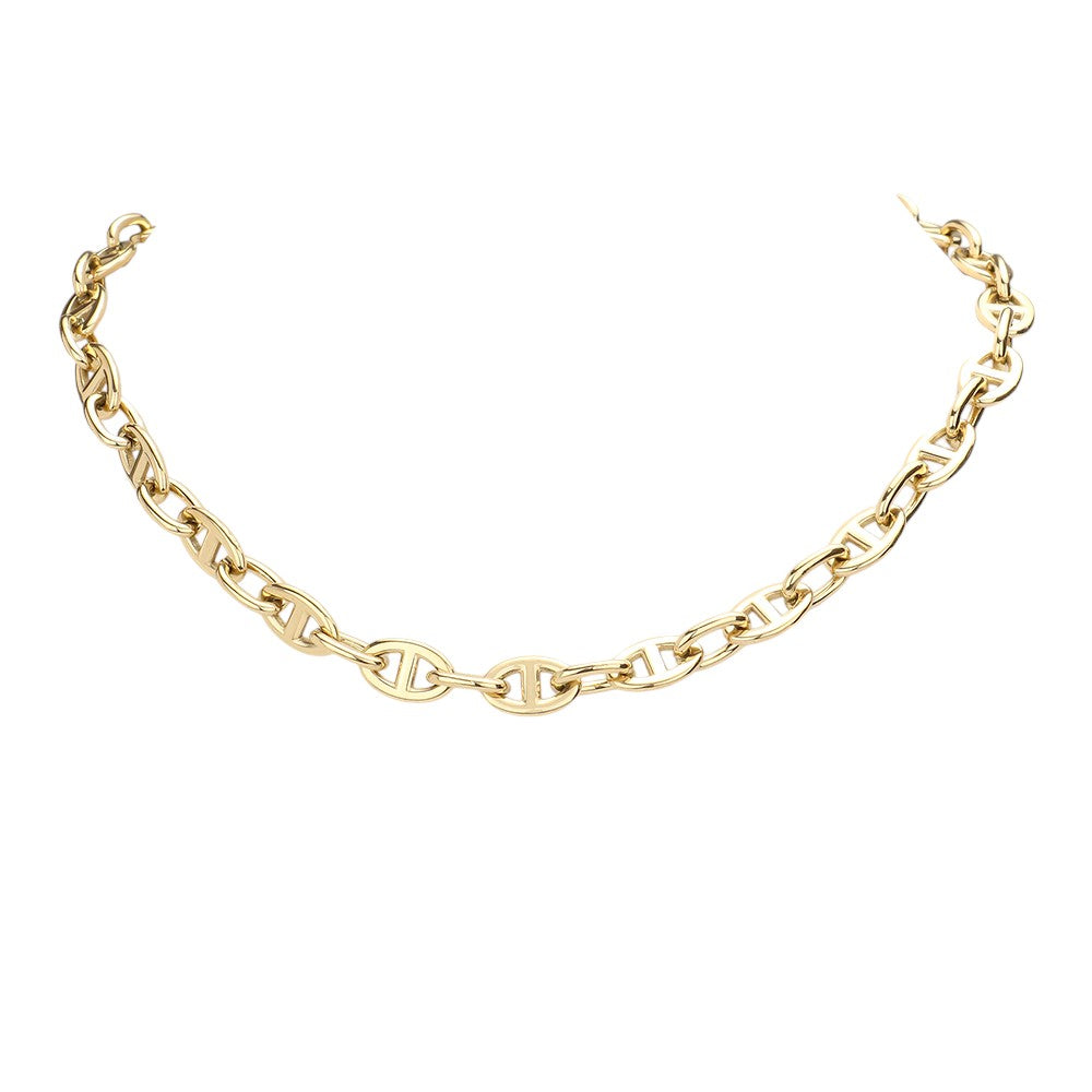 18K Gold Dipped Stainless Steel Handmade Chain Necklace