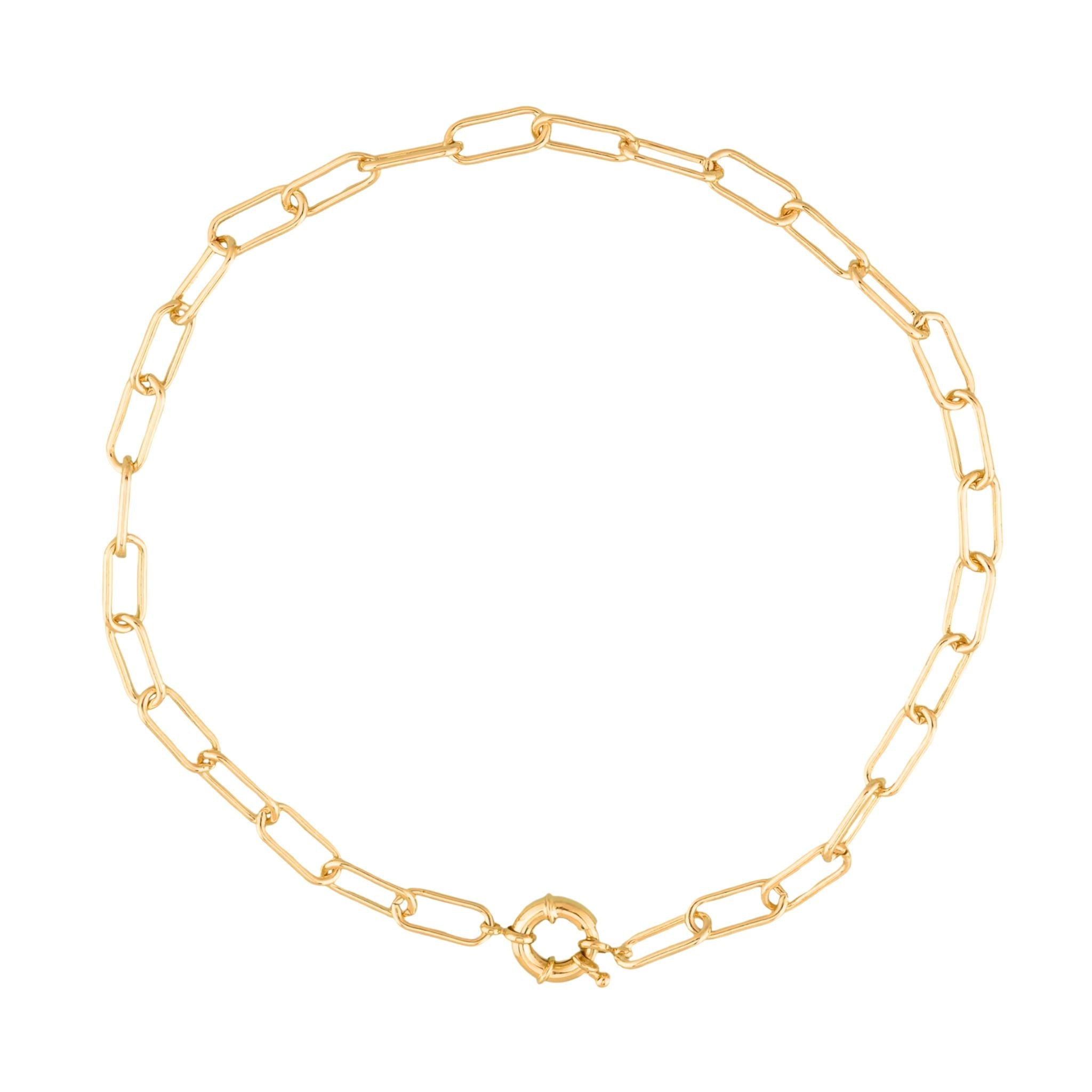 18K Gold-Filled Paper Clip Chain Necklace by Christina Greene at Shirley Shoppe