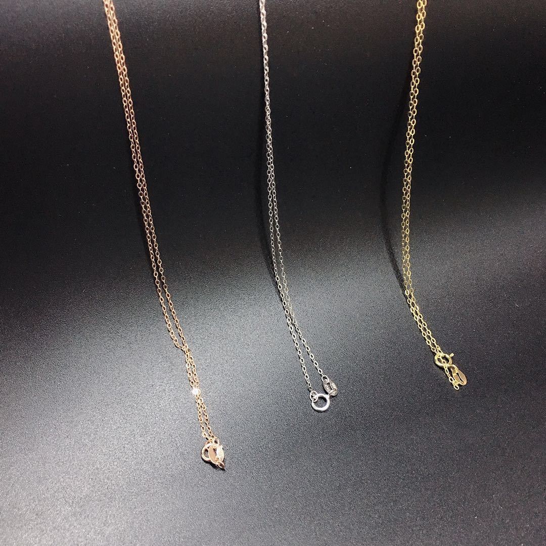 Sterling Sier Calendered O-shaped Chain Rose Gold Plated Platinum Necklaces
