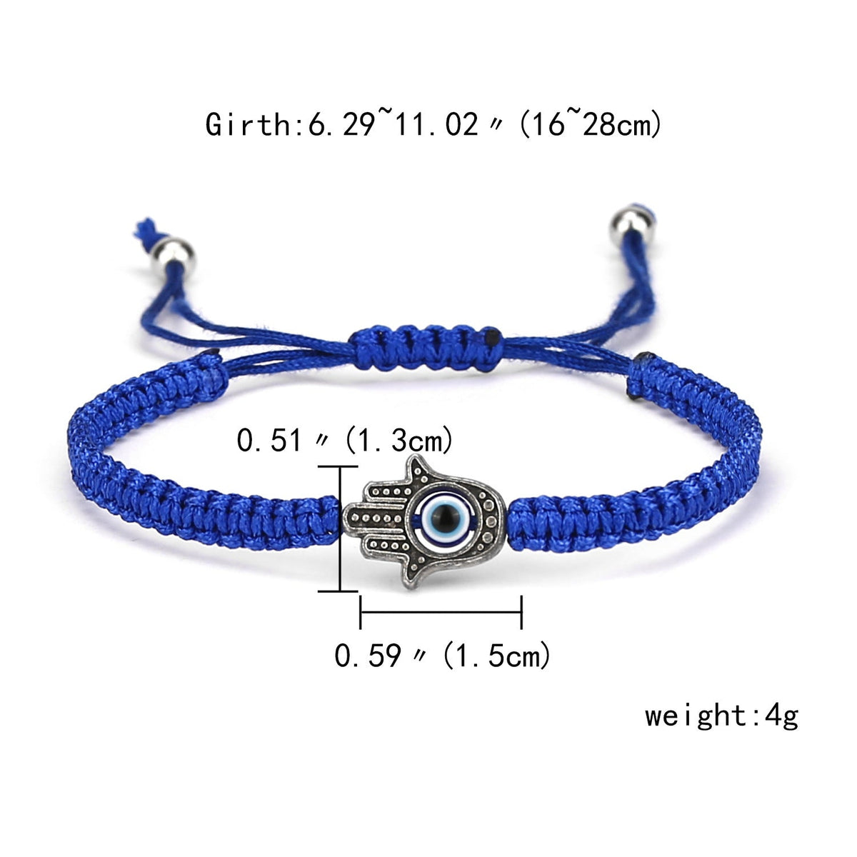 Women's Blue Eyes Fashion Simple Palm Chain Artistic Adjustable Carrying Bracelet