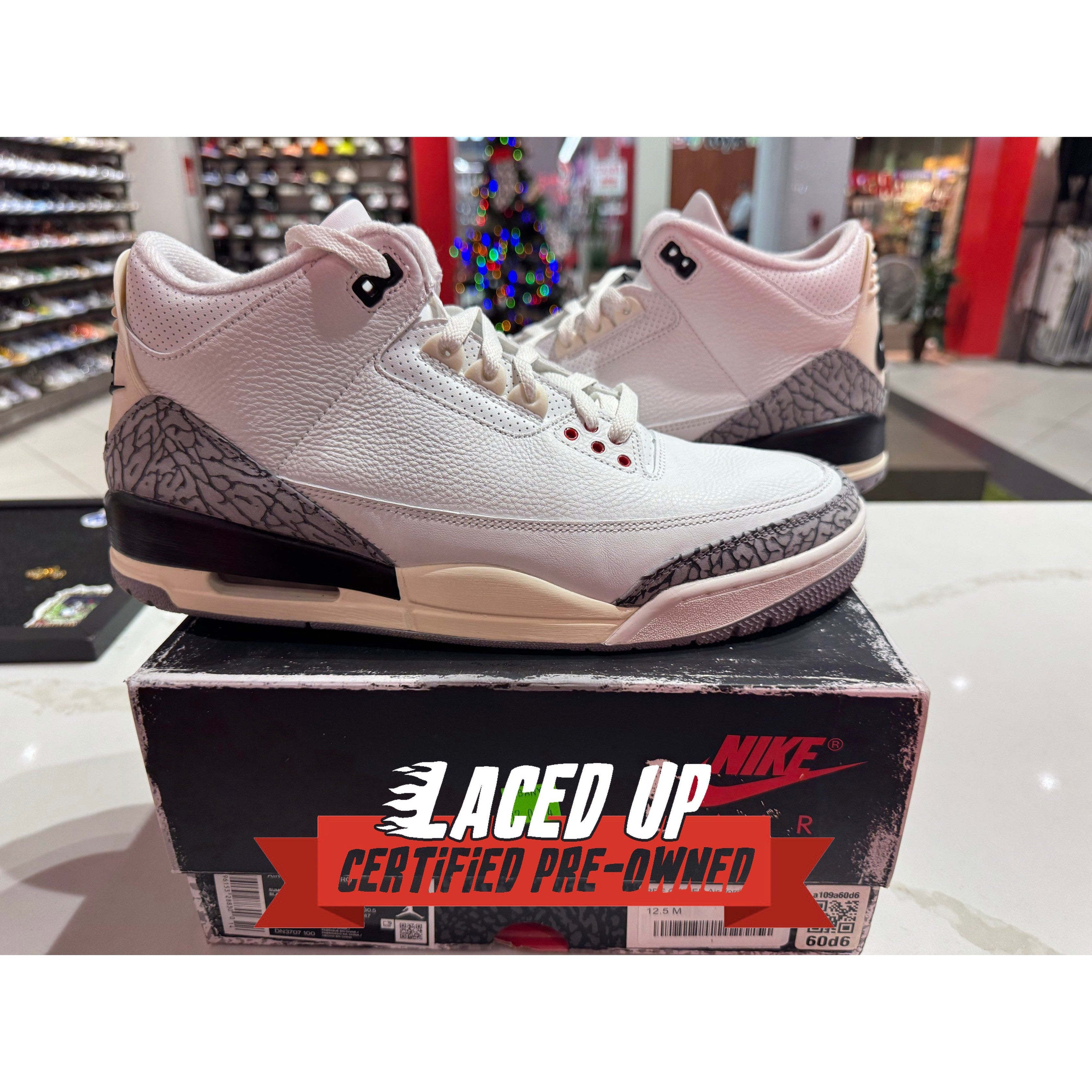 PRE OWNED Air Jordan 3 Retro White Cement Reimagined