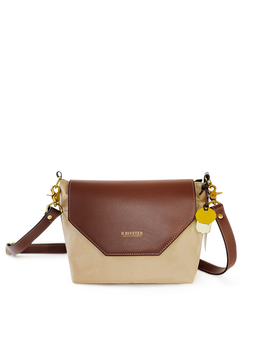 Hobby | Khaki Nylon + Brown Leather