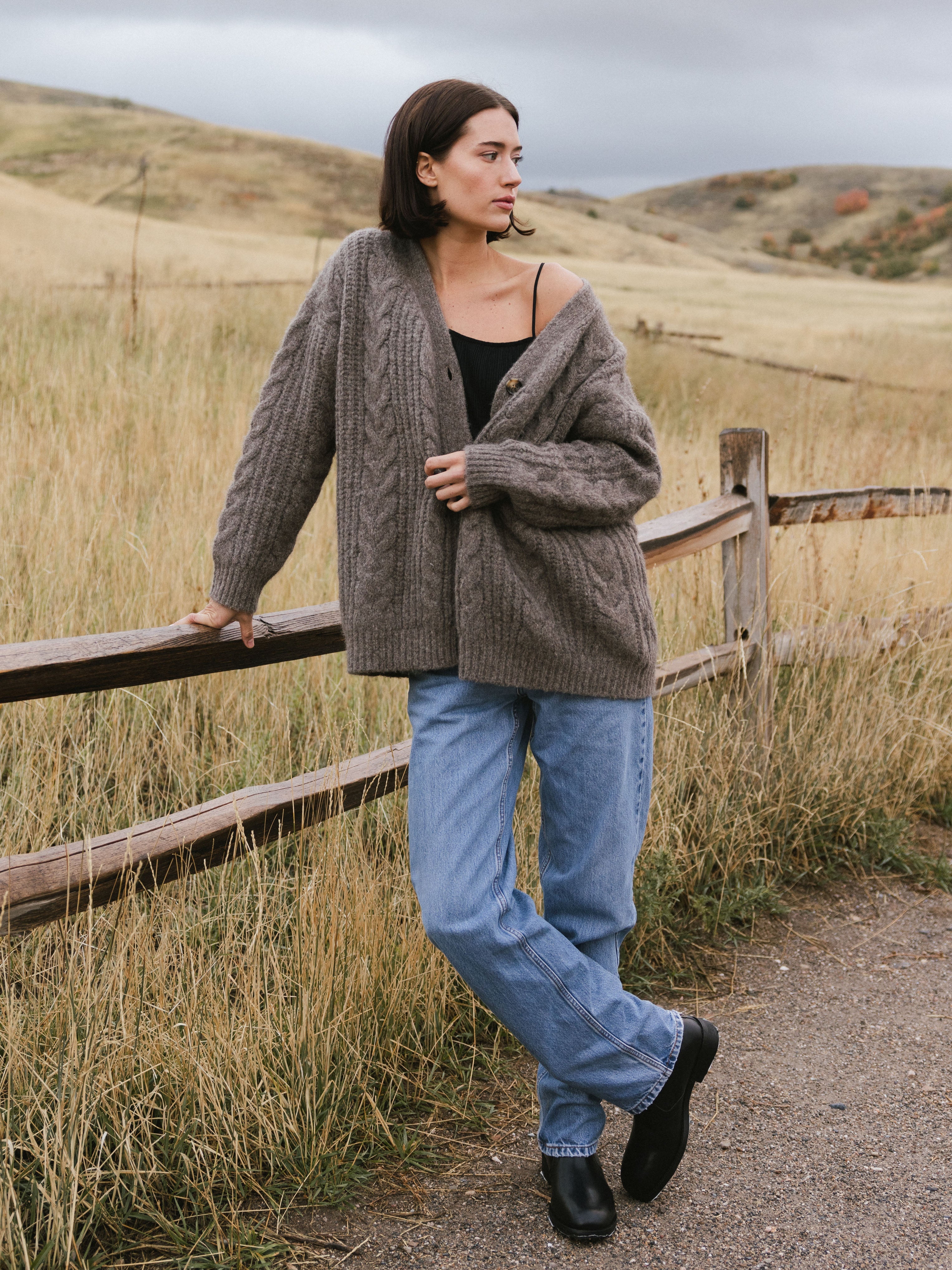 Oversized Cable Knit Cardigan - ONLINE EXCLUSIVE