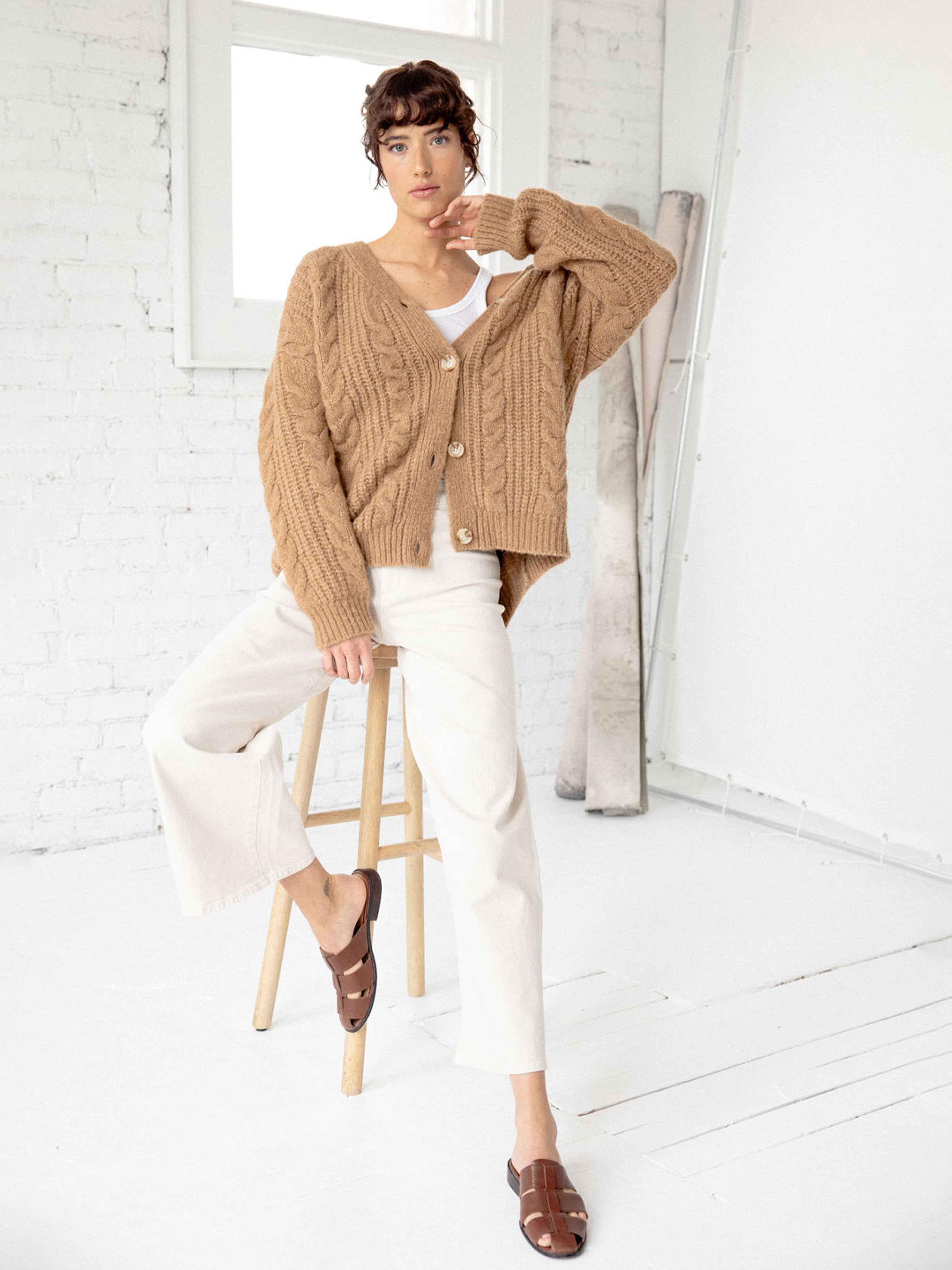 Oversized Cable Knit Cardigan - ONLINE EXCLUSIVE