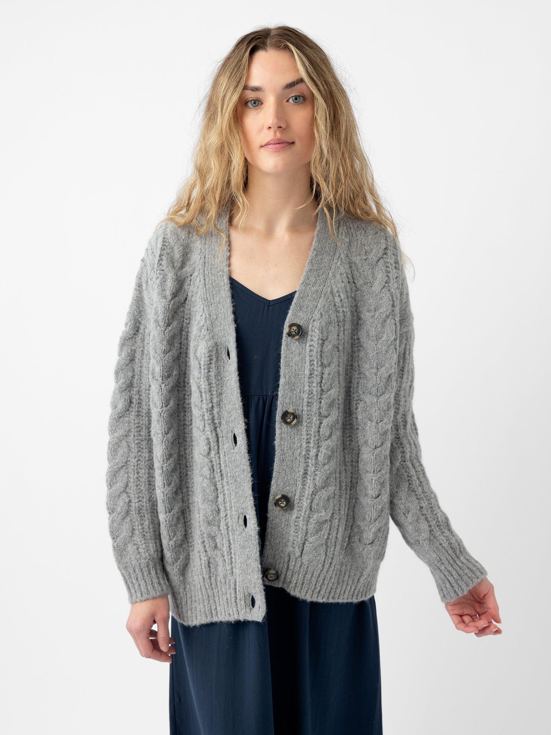Oversized Cable Knit Cardigan - ONLINE EXCLUSIVE