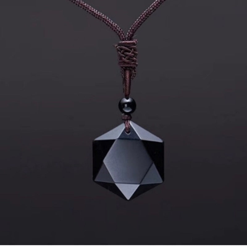 Women's & Men's Natural Crystal Pendulum Stone Hexagram Sweater Pendants