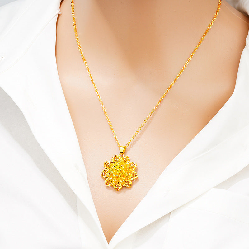 Hollow Rose Ethnic Style Flower Ingenious Craft Pendants
