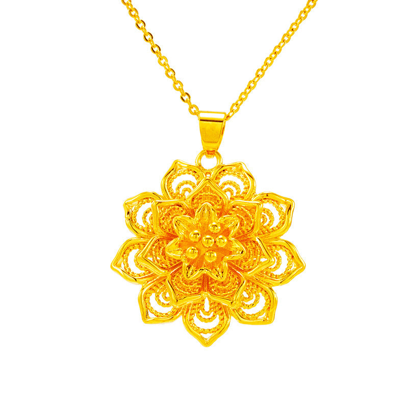 Hollow Rose Ethnic Style Flower Ingenious Craft Pendants