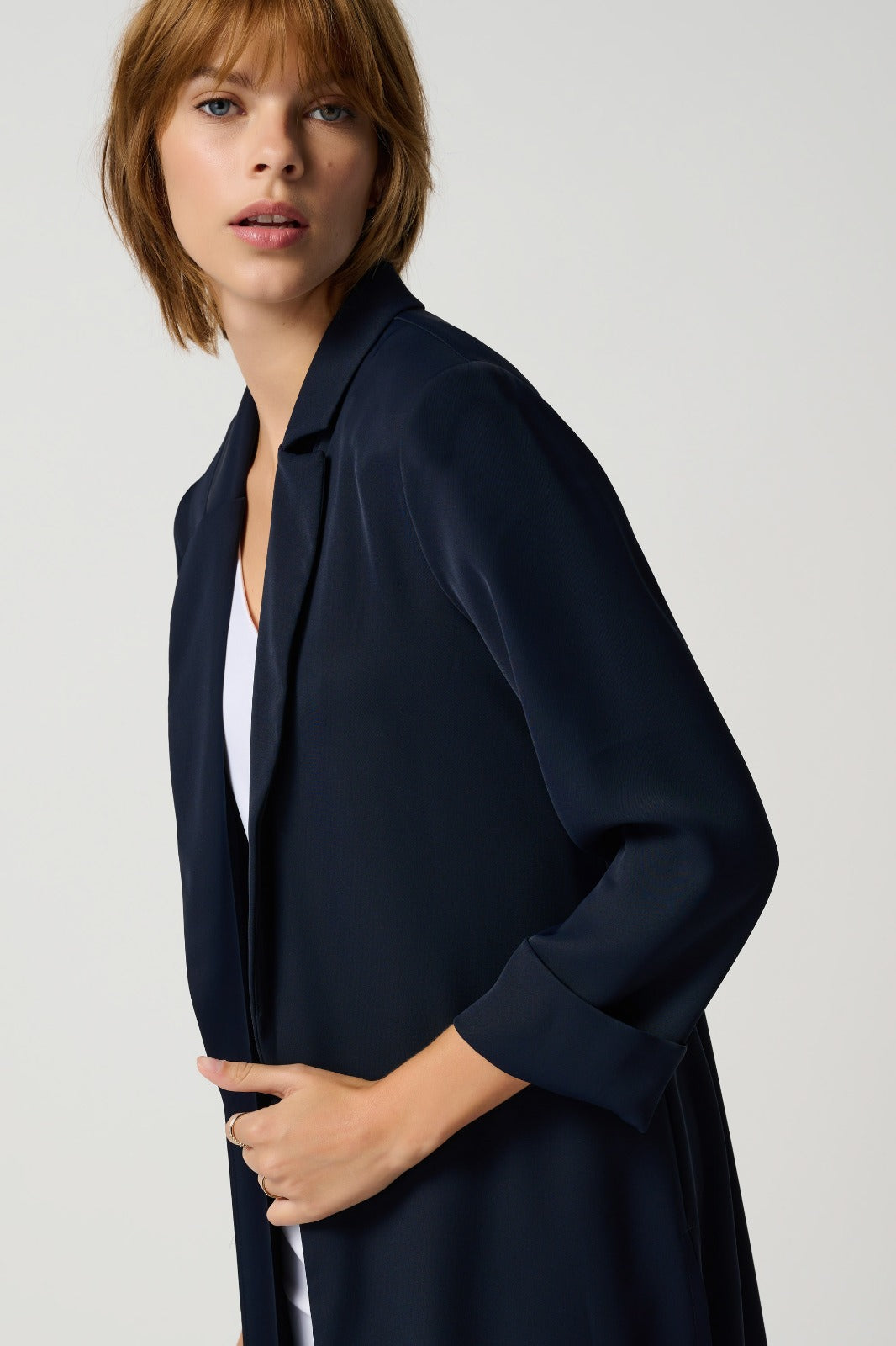 Joseph Ribkoff Midnight Blue Classic Long Blazer Style 211361