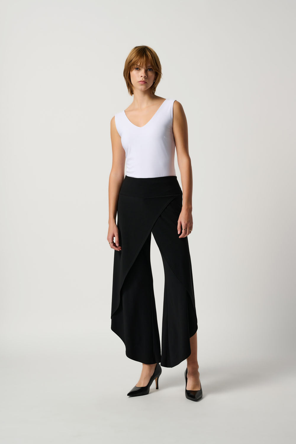 Joseph Ribkoff Black Classic Overlay Pant Style 211494TT