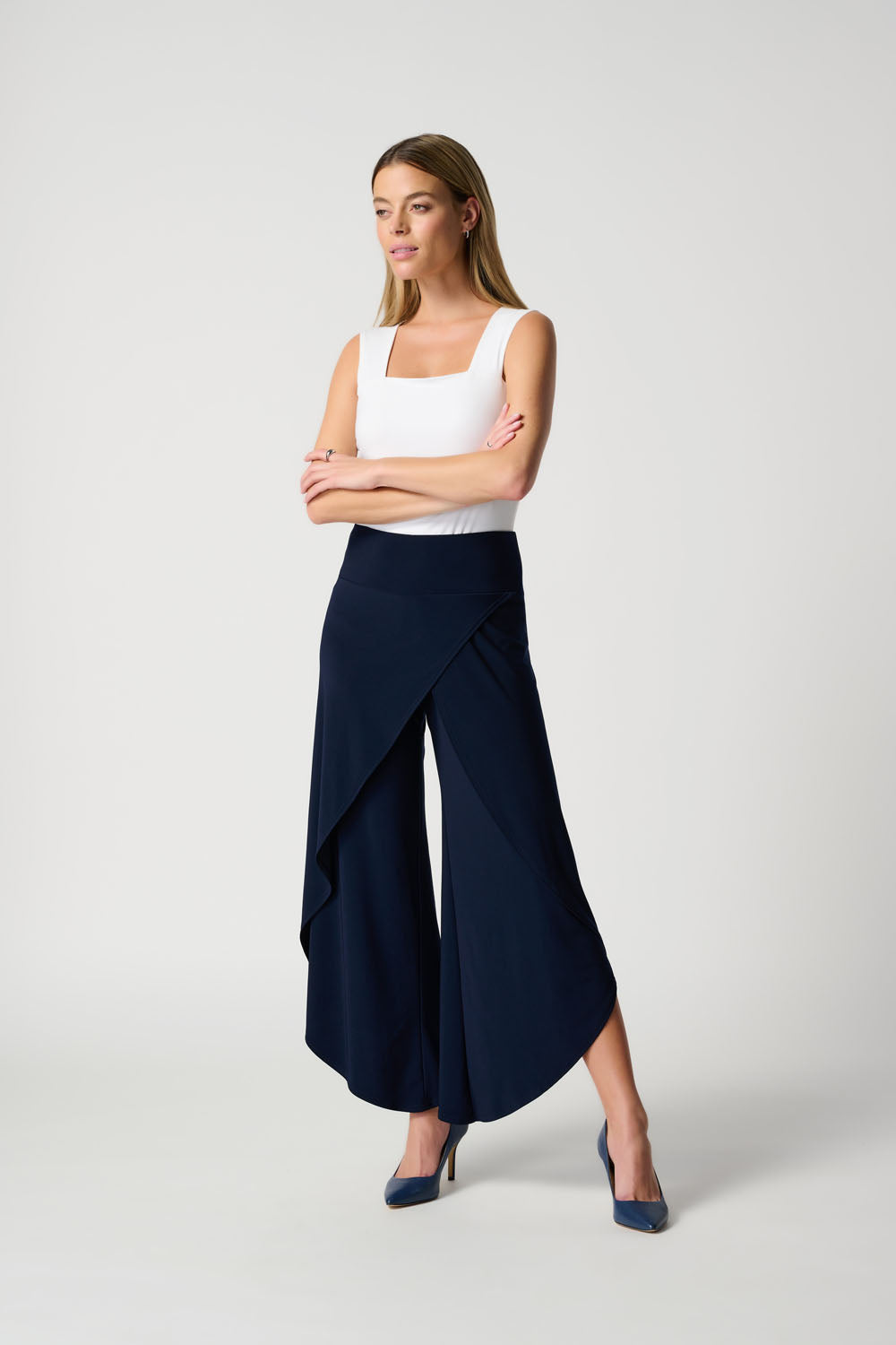 Joseph Ribkoff Midnight Blue Classic Overlay Pant Style 211494TT
