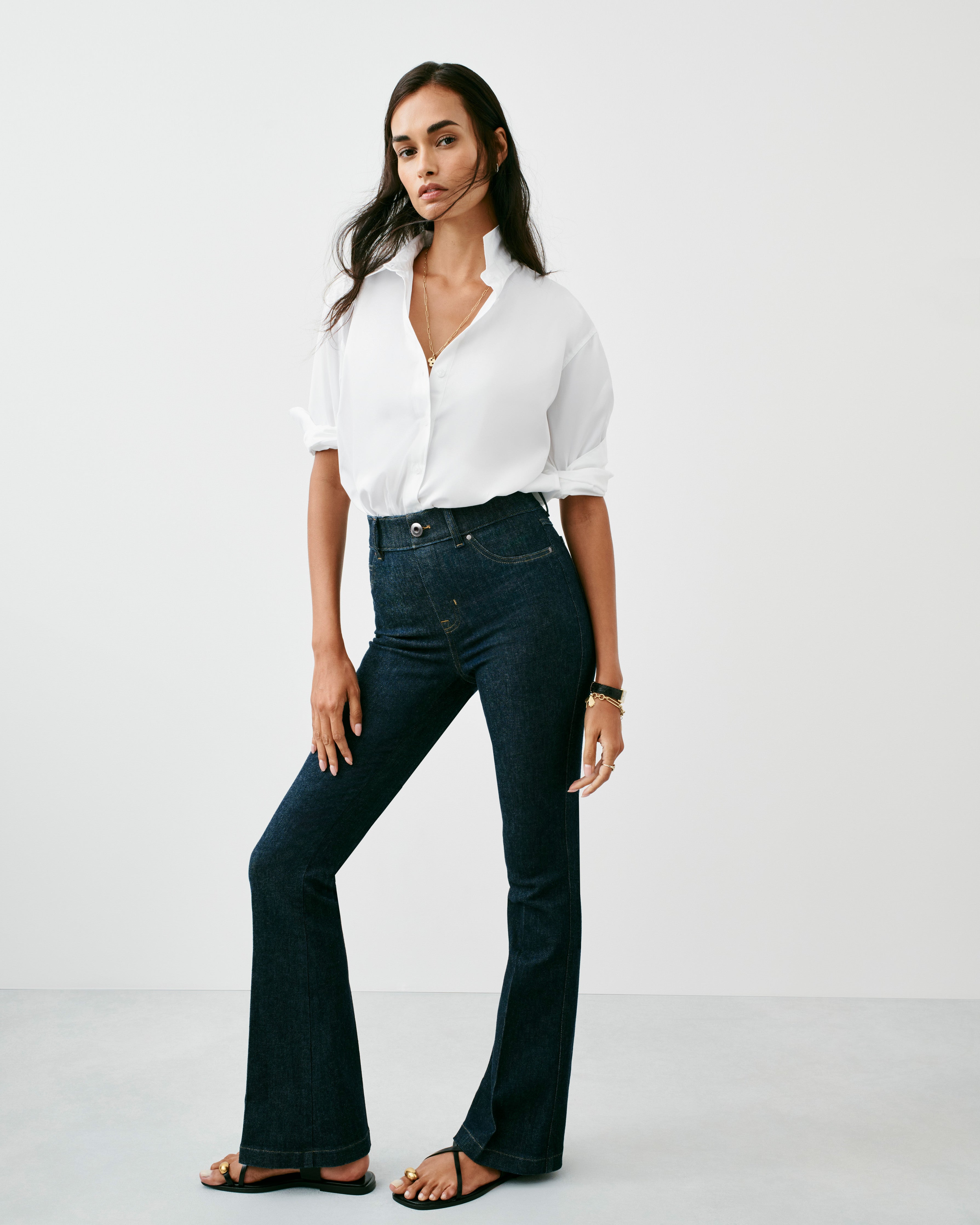 SPANXshape™ Original EveryWear Flare Jeans | Raw Indigo