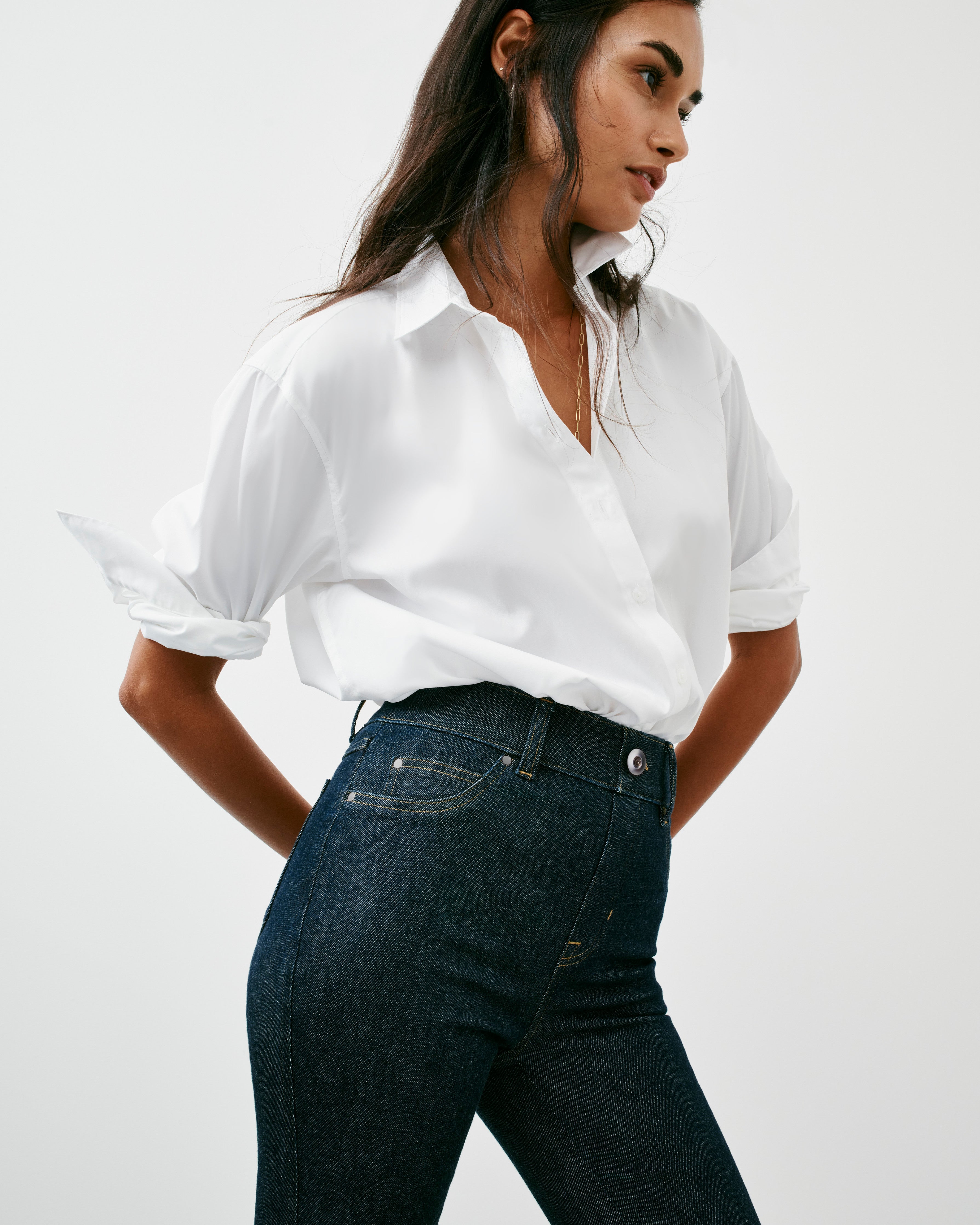 SPANXshape™ Original EveryWear Flare Jeans | Raw Indigo