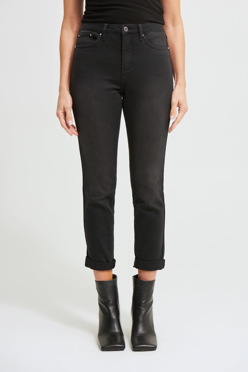 Joseph Ribkoff Charcoal/Dark Grey Cropped Jeans Style 213966