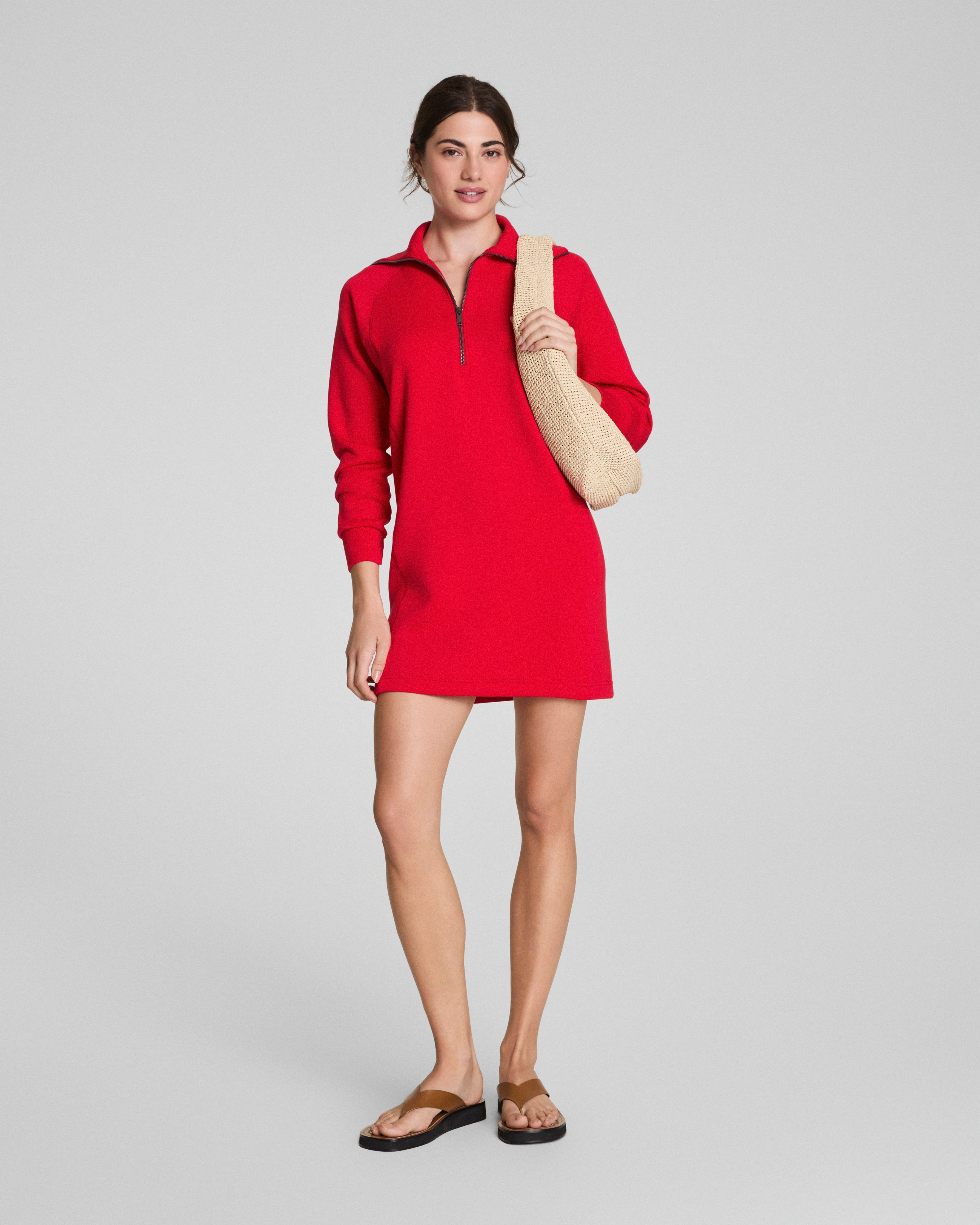 SPANX AirEssentials® Half Zip Dress | SPANX® Red