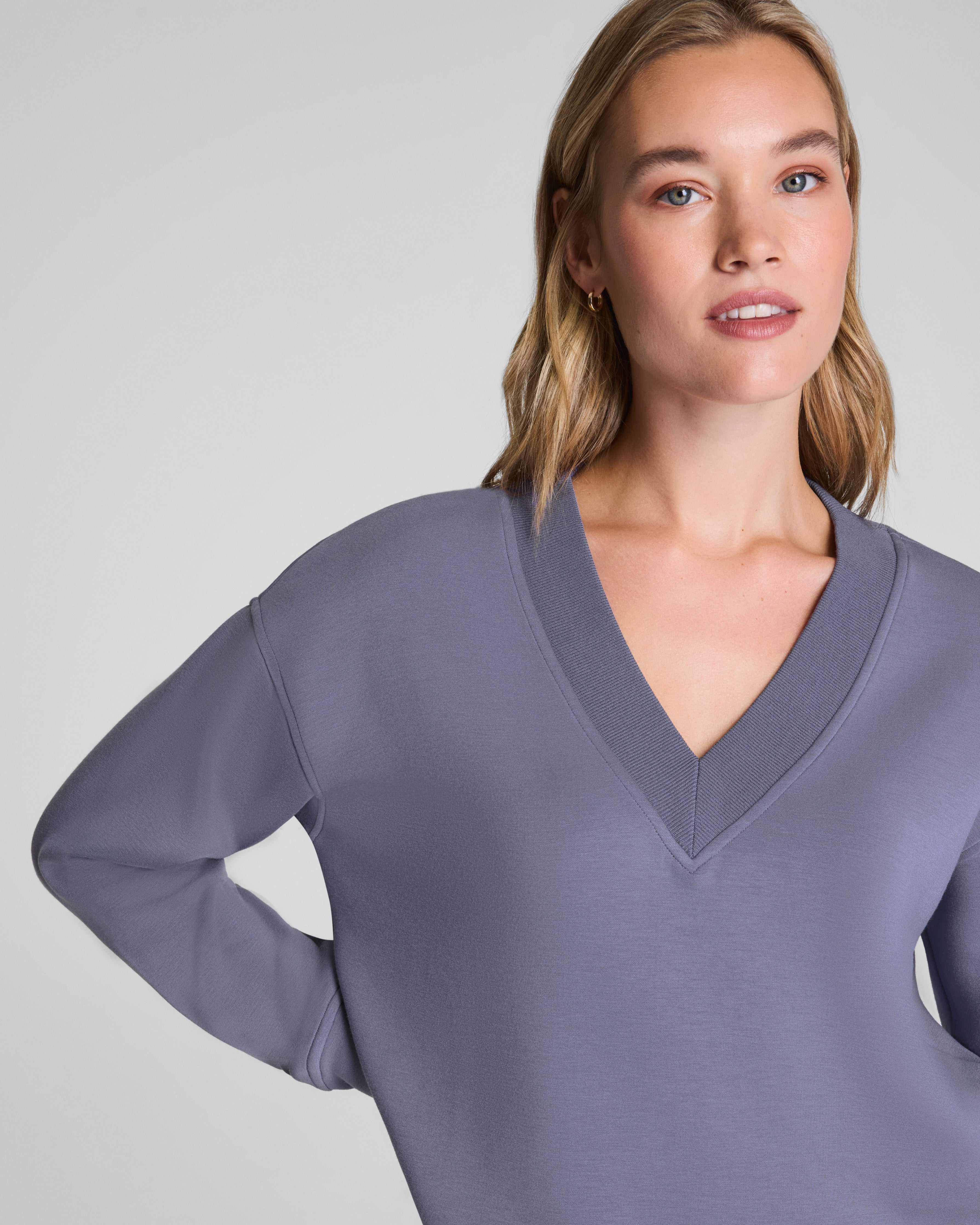 SPANX AirEssentials® Brushed V-Neck Tunic | Pewter