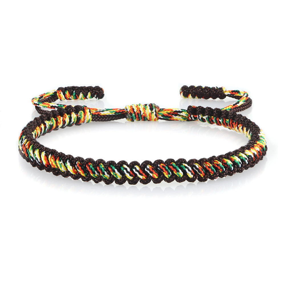 Women's & Men's Couple Gift Woven Simple Nylon Thread Handmade Blessing Colorful Wire Bracelet