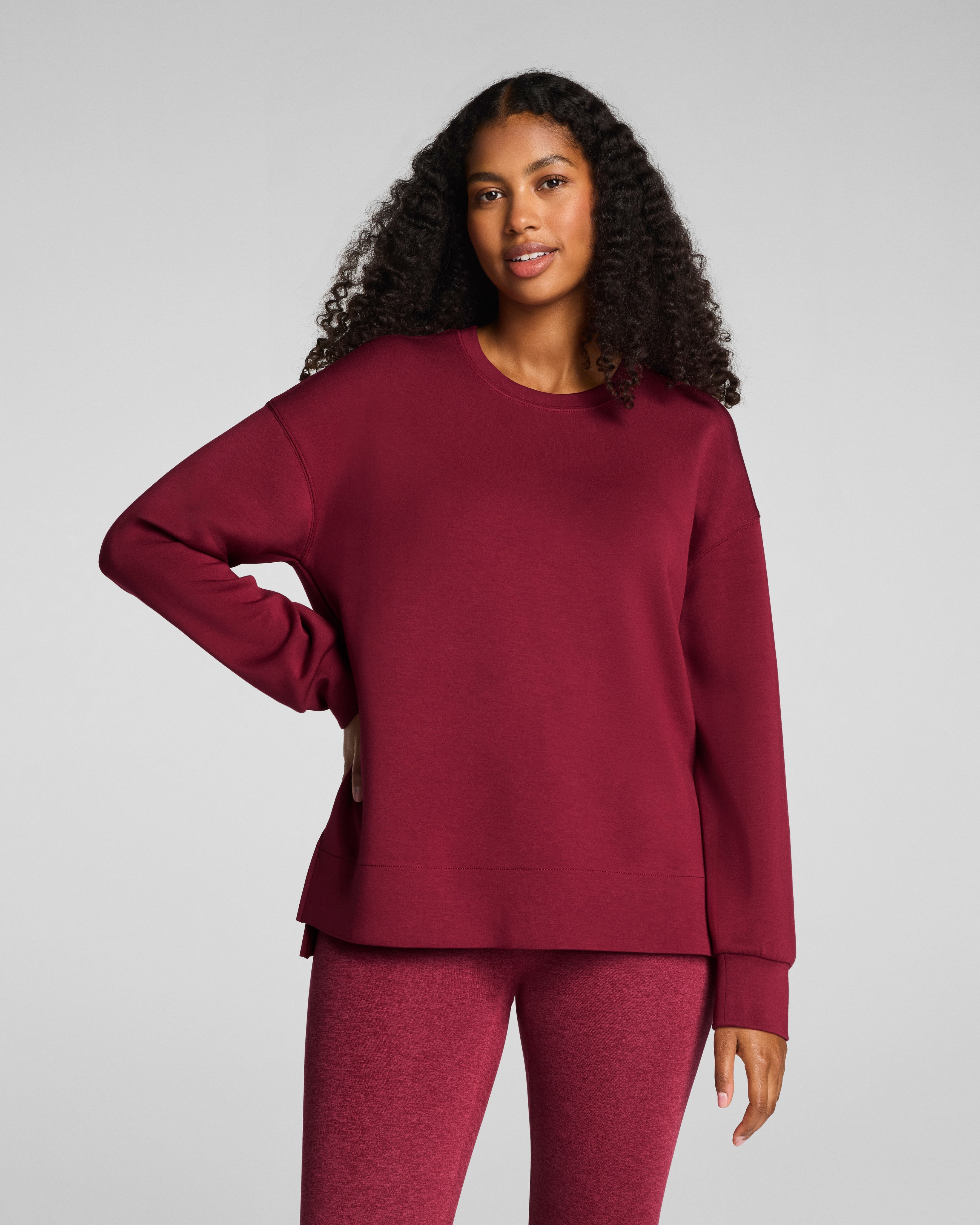 SPANX AirEssentials® Crewneck Tunic | Red Merlot