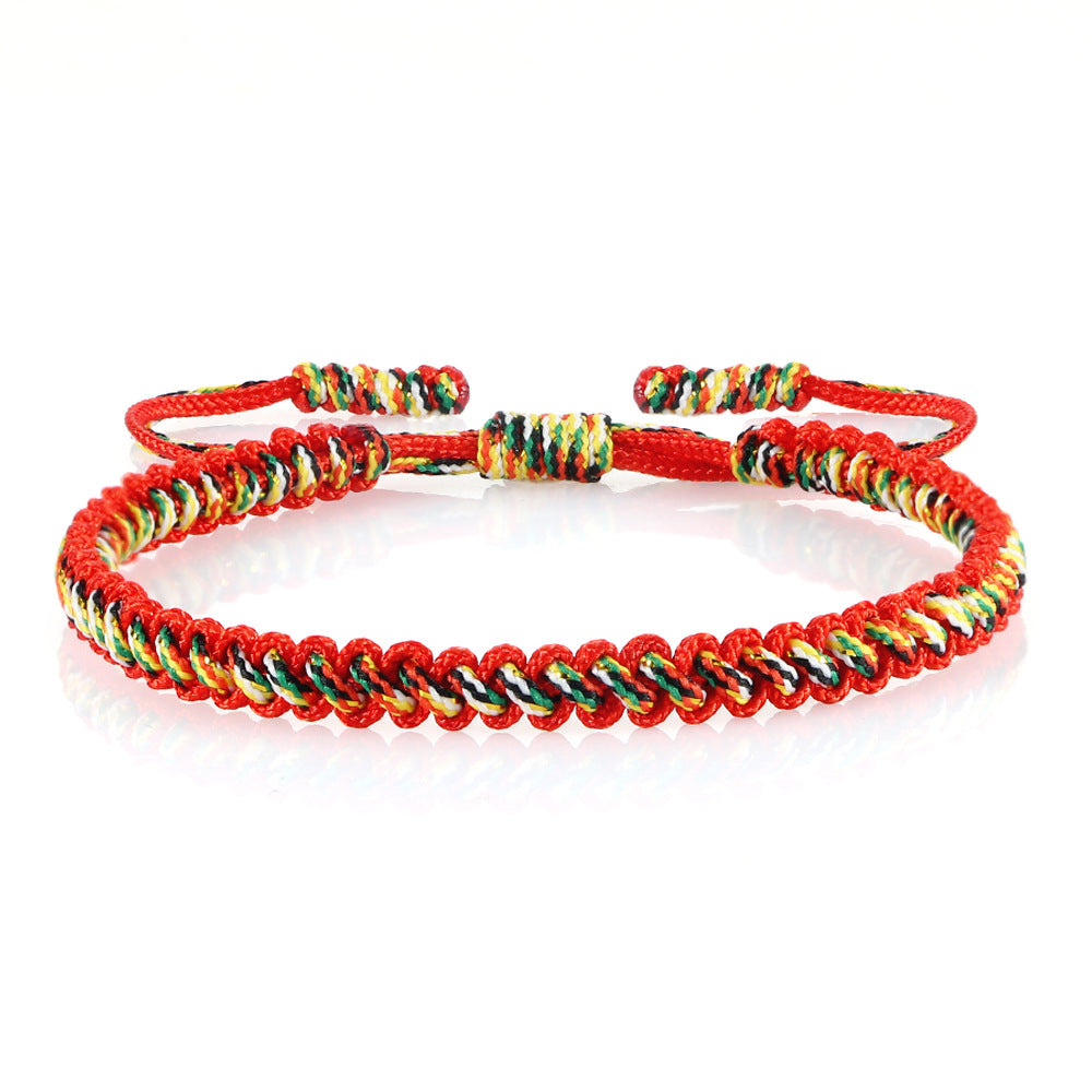 Women's & Men's Couple Gift Woven Simple Nylon Thread Handmade Blessing Colorful Wire Bracelet