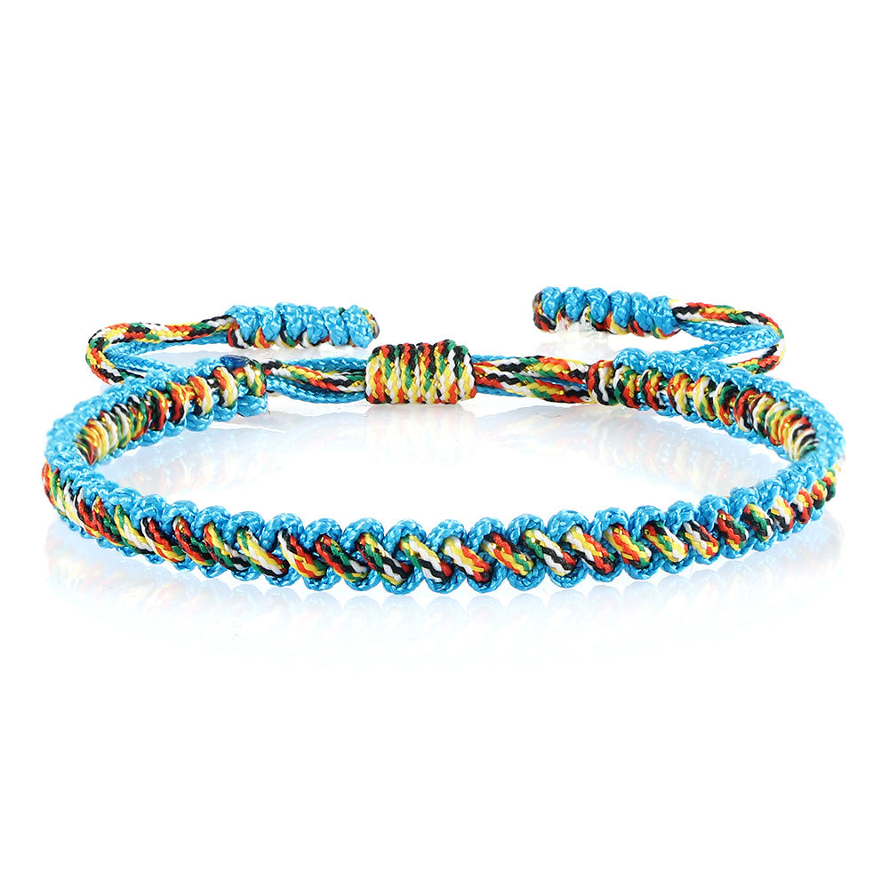 Women's & Men's Couple Gift Woven Simple Nylon Thread Handmade Blessing Colorful Wire Bracelet