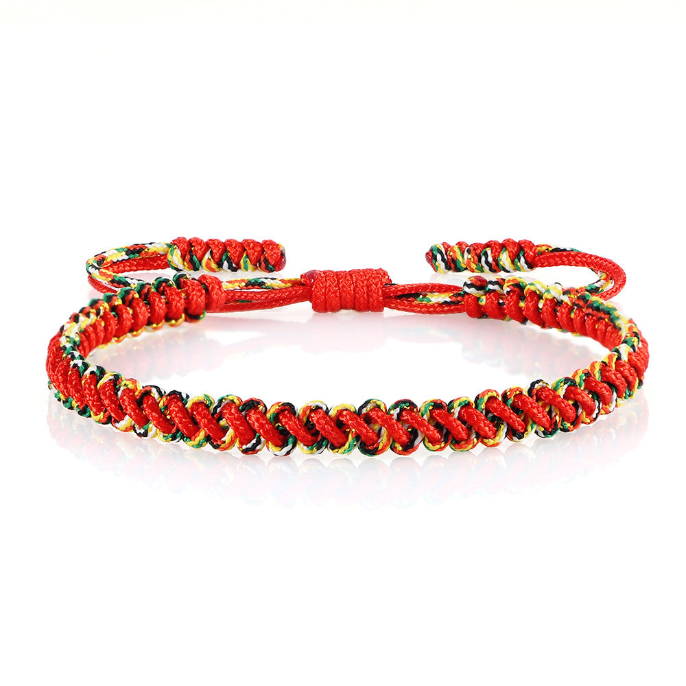 Women's & Men's Couple Gift Woven Simple Nylon Thread Handmade Blessing Colorful Wire Bracelet