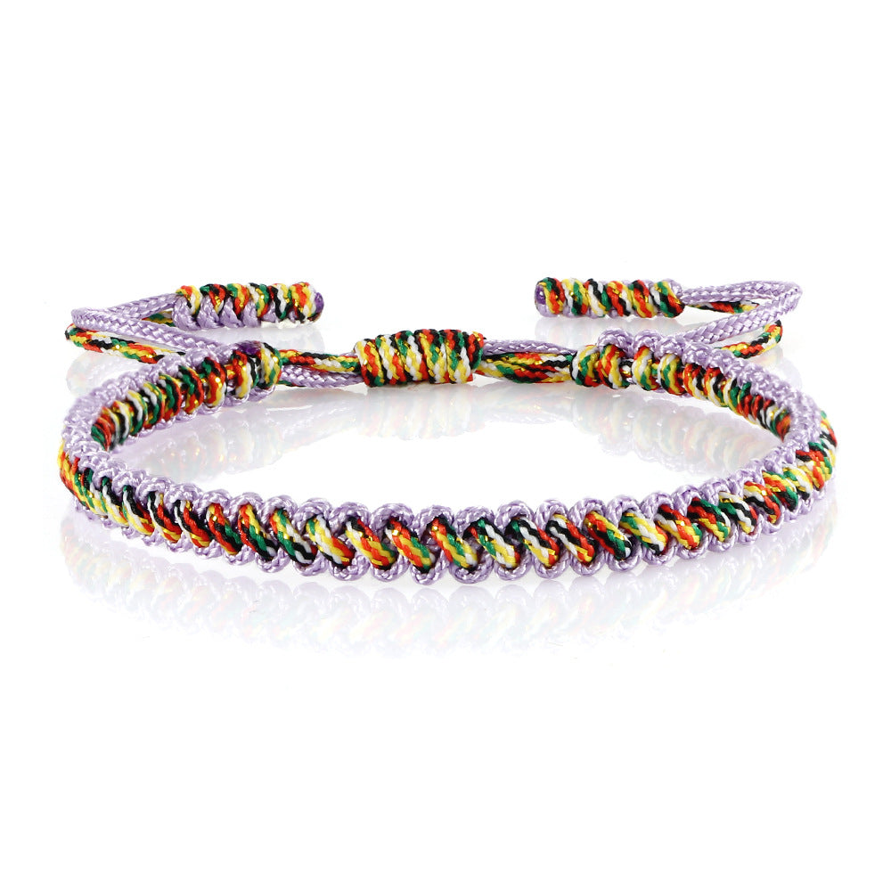 Women's & Men's Couple Gift Woven Simple Nylon Thread Handmade Blessing Colorful Wire Bracelet