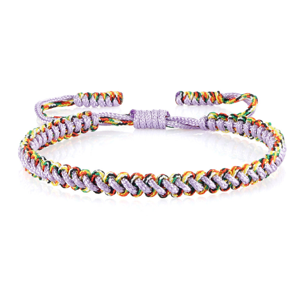 Women's & Men's Couple Gift Woven Simple Nylon Thread Handmade Blessing Colorful Wire Bracelet