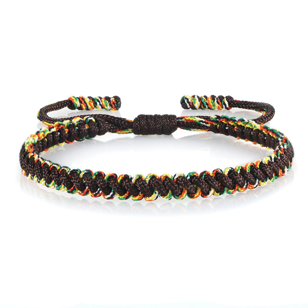 Women's & Men's Couple Gift Woven Simple Nylon Thread Handmade Blessing Colorful Wire Bracelet