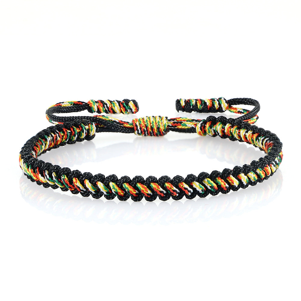 Women's & Men's Couple Gift Woven Simple Nylon Thread Handmade Blessing Colorful Wire Bracelet