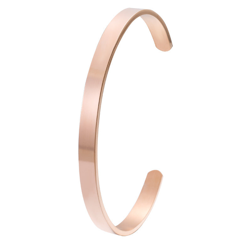 Women's Stainless Steel Type Open Adjustable Titanium Bracelets
