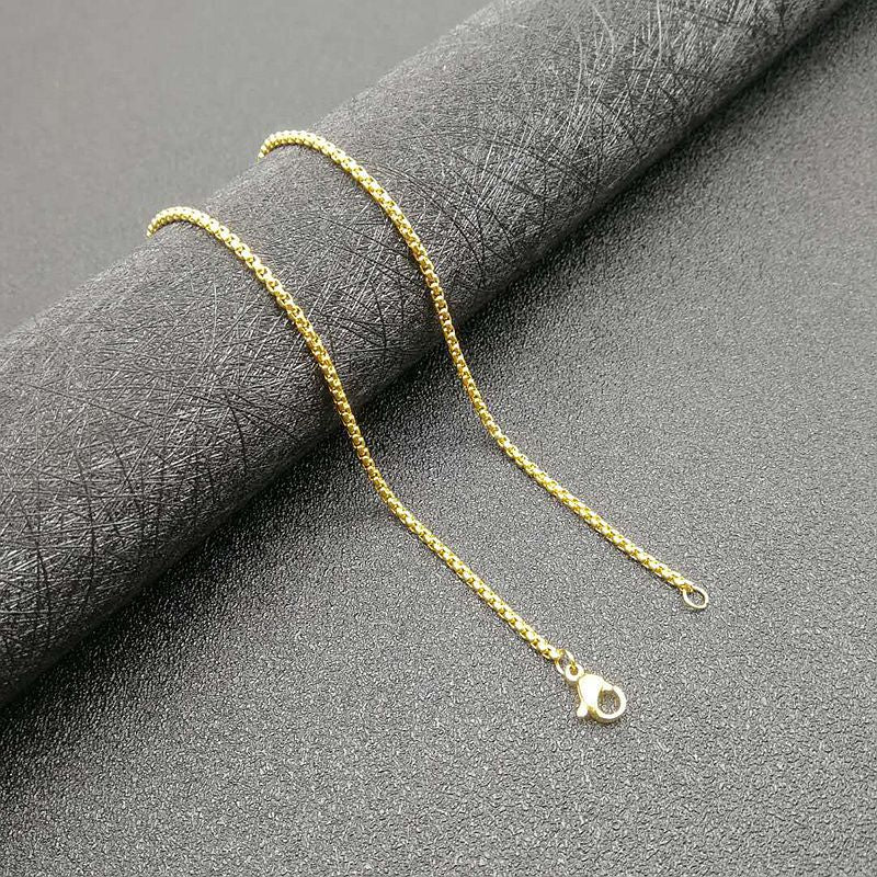 Hip Hop Titanium Steel Gold Plated Necklaces