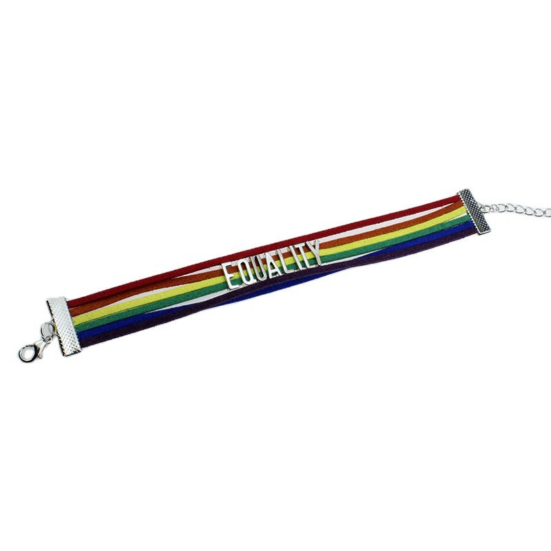 Classic Letter Woven Hand-woven Rainbow Color Bracelets