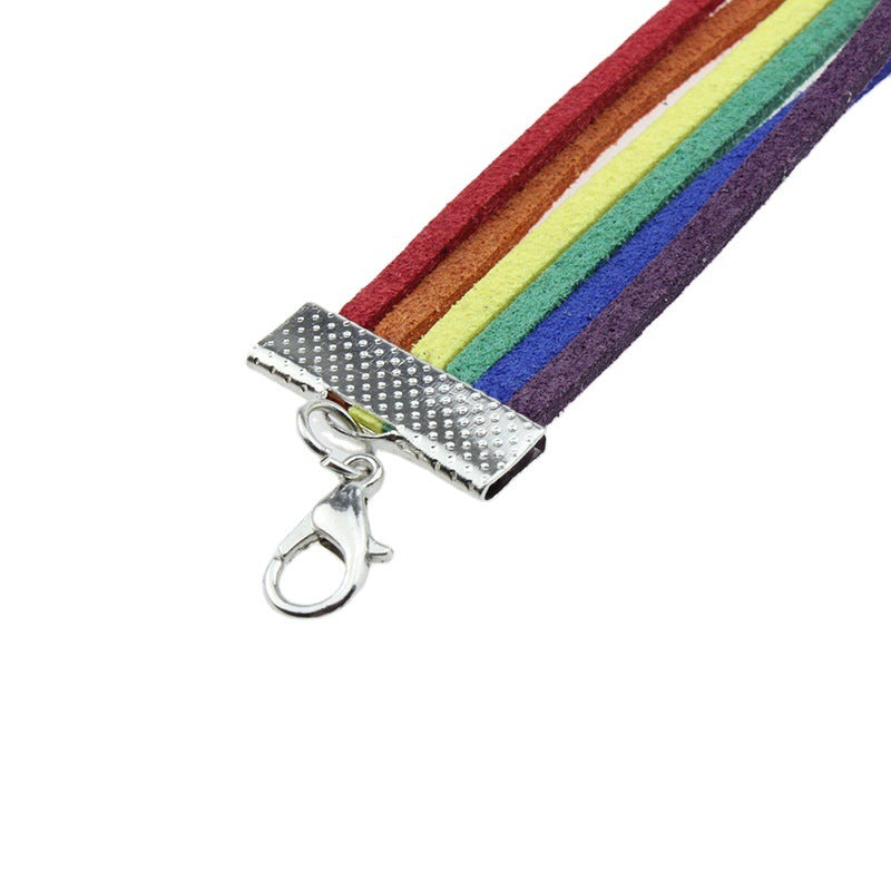 Classic Letter Woven Hand-woven Rainbow Color Bracelets