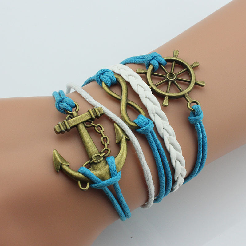 Hand-woven Fashion Boat Cat Rudder Mori Style Bracelet