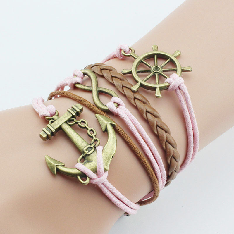 Hand-woven Fashion Boat Cat Rudder Mori Style Bracelet