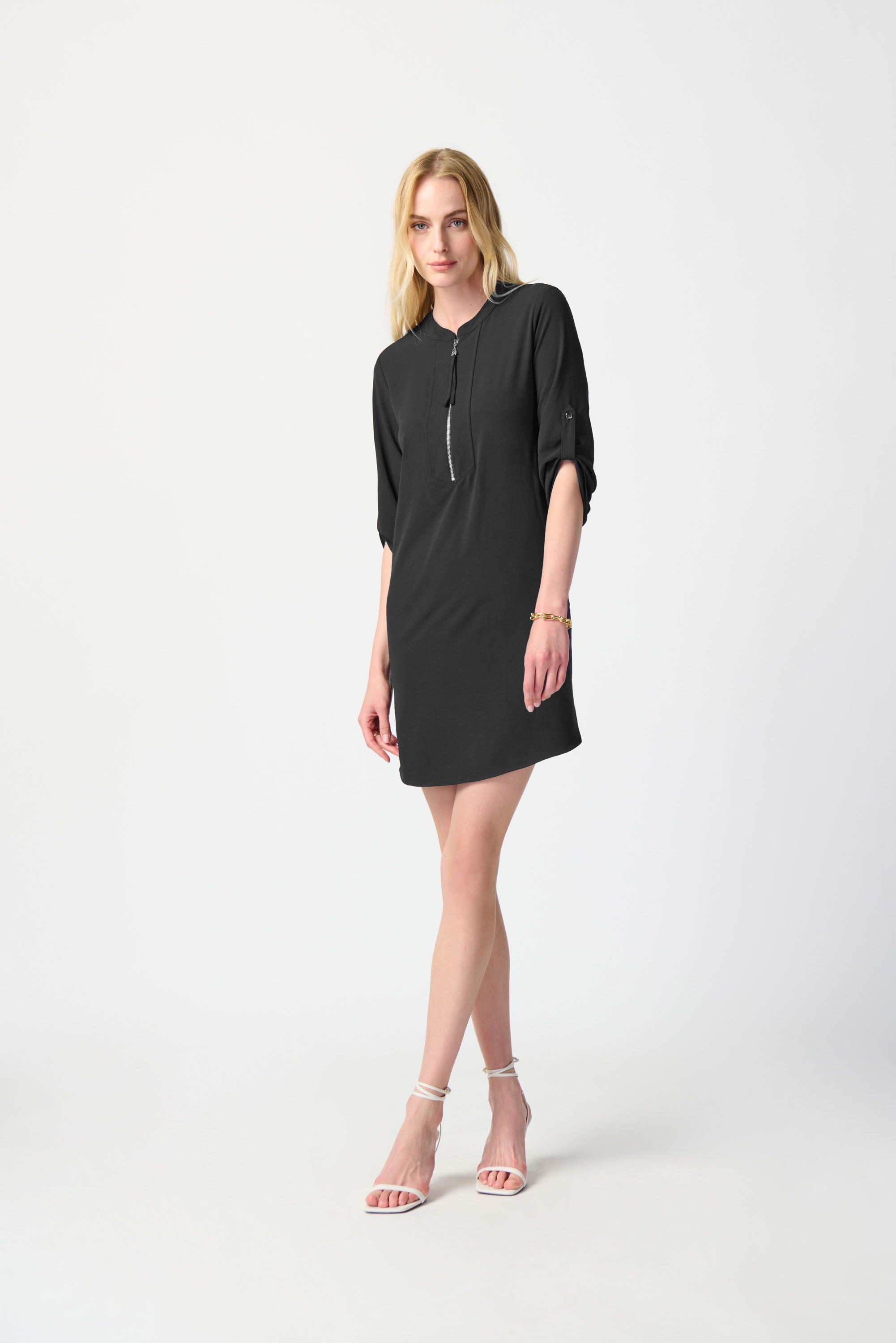 Joseph Ribkoff Mandarin Collar Straight Dress Style 232201S25