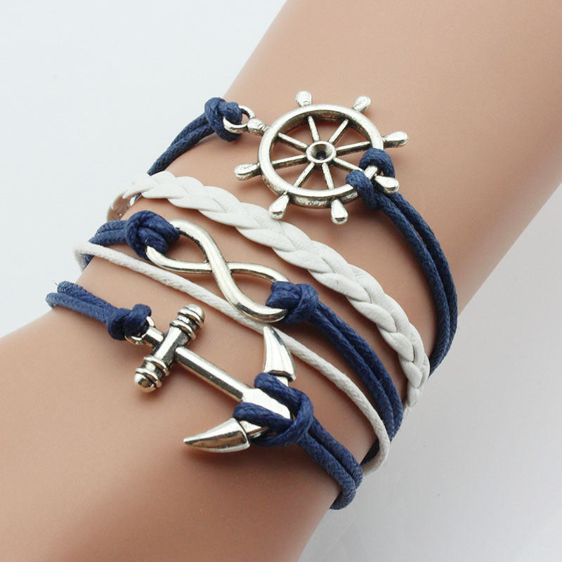 Hand-woven Fashion Boat Cat Rudder Mori Style Bracelet
