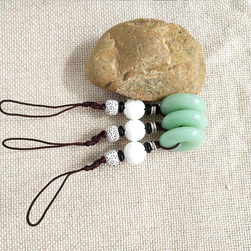 Comb Dark Green Peace Buckle Mobile Pendants