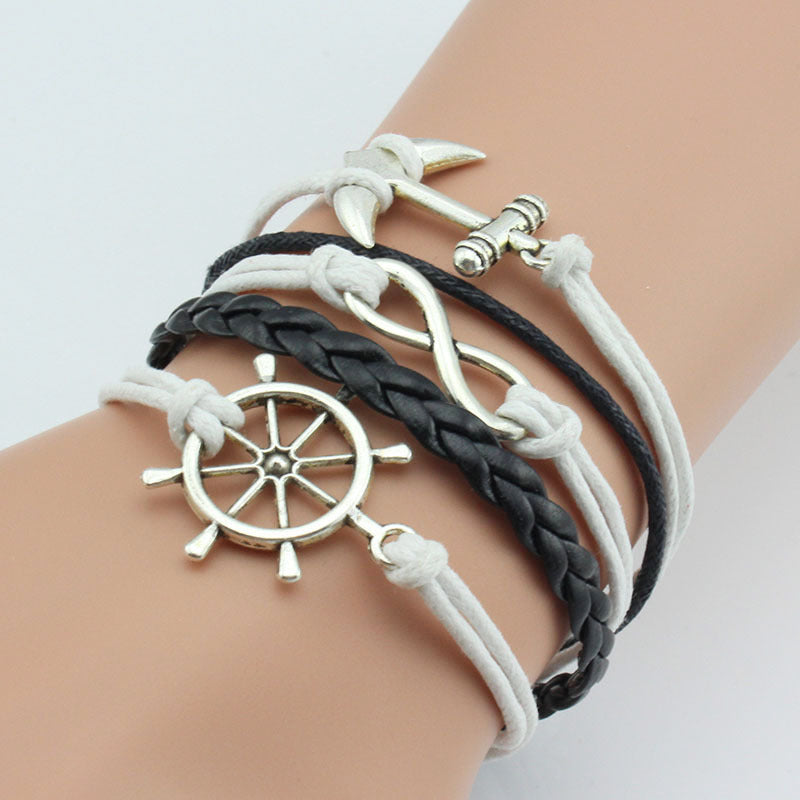 Hand-woven Fashion Boat Cat Rudder Mori Style Bracelet