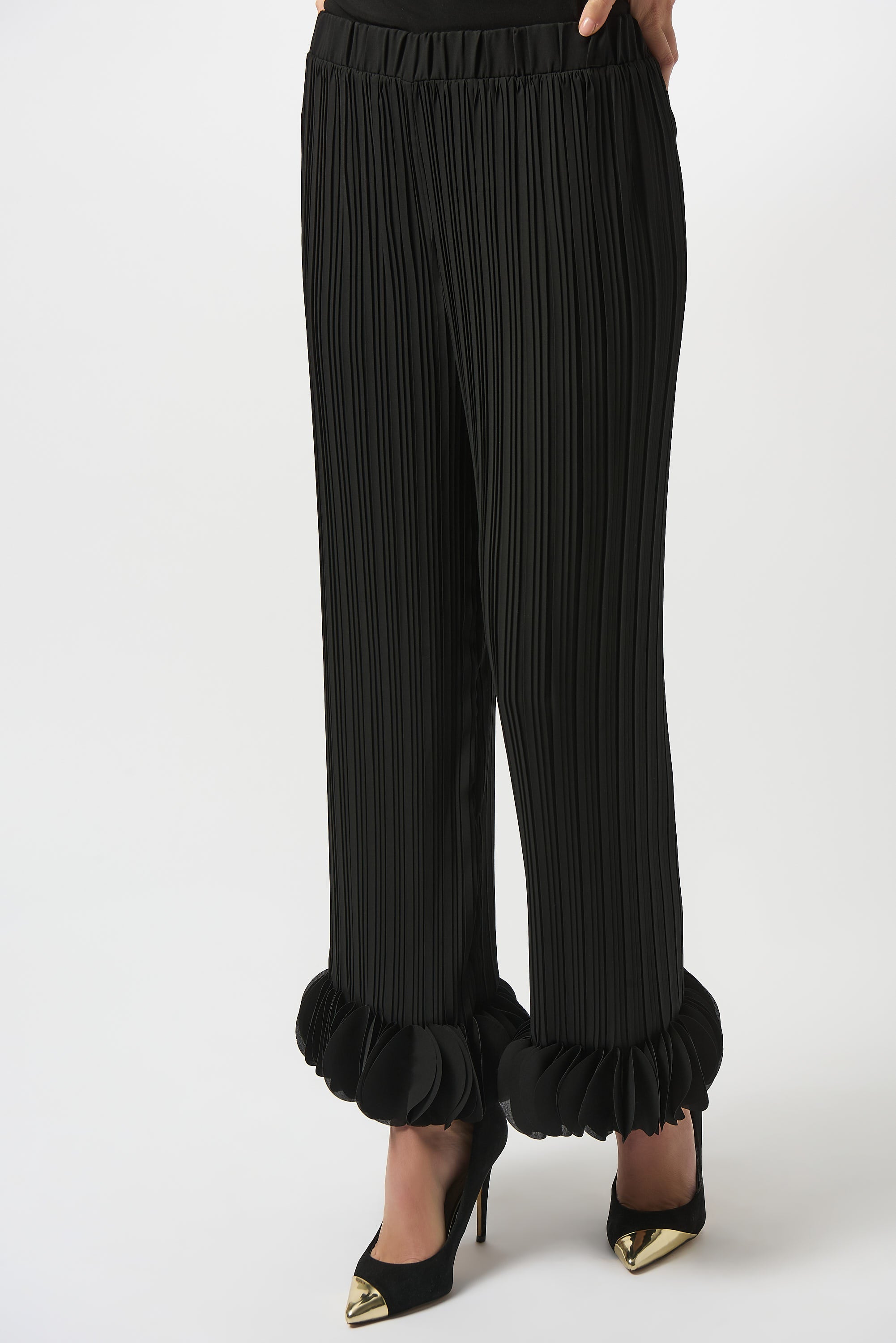 Joseph Ribkoff Georgette Wide Leg Pleated Pants Style 253940